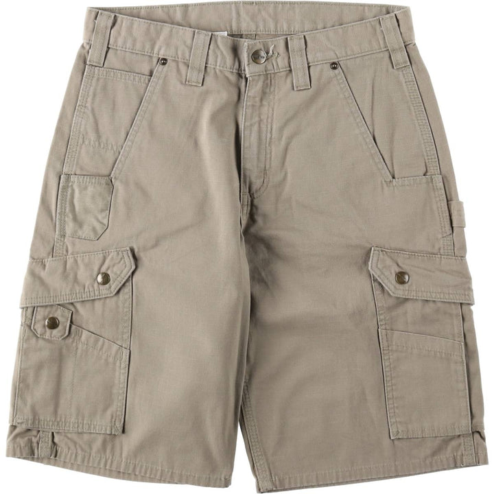 Carhartt Relaxed Fit Ripstop Cargo Shorts (Men's W30 equivalent) cotton beige type brown Vintage Second Hand
