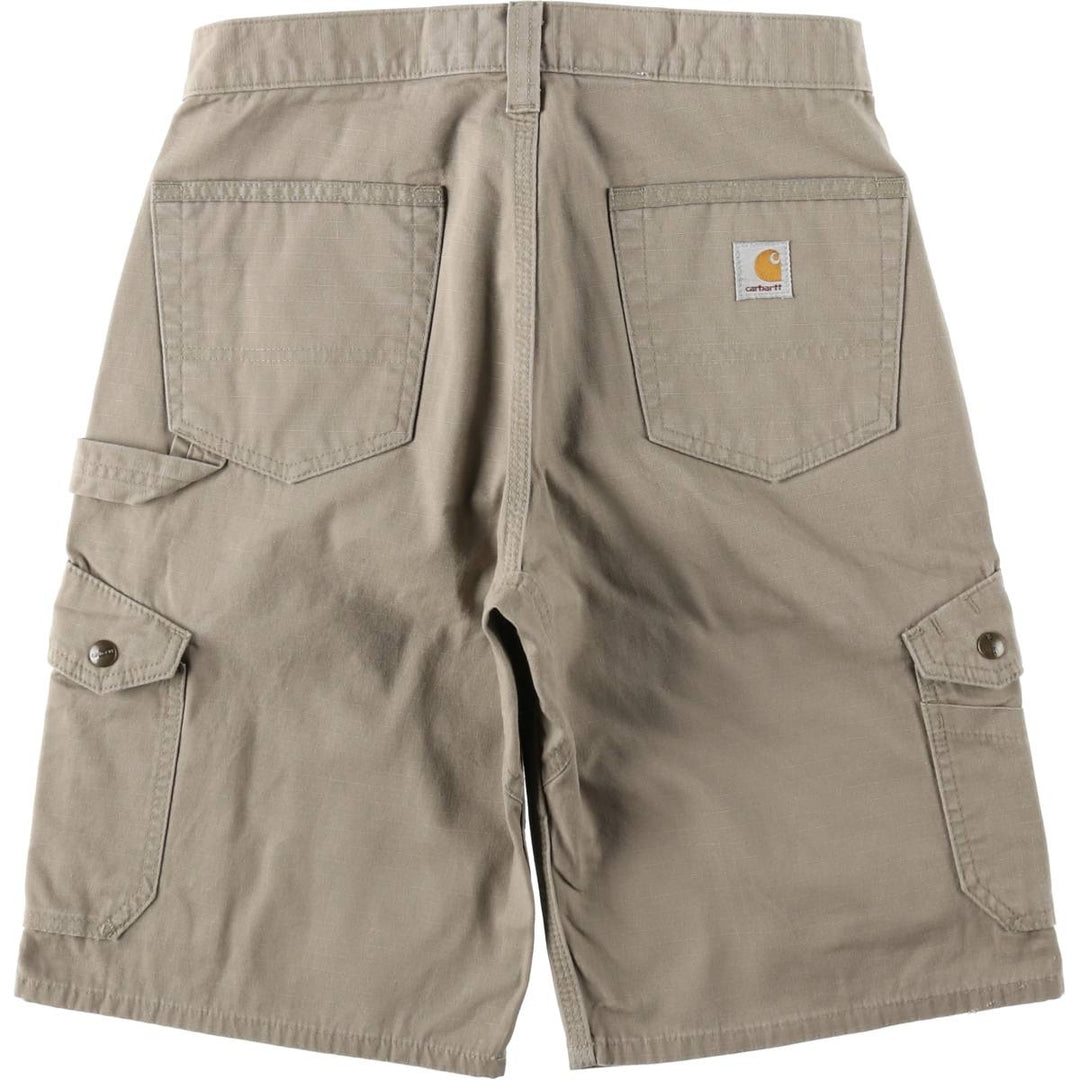 Carhartt Relaxed Fit Ripstop Cargo Shorts (Men's W30 equivalent) cotton beige type brown Vintage Second Hand