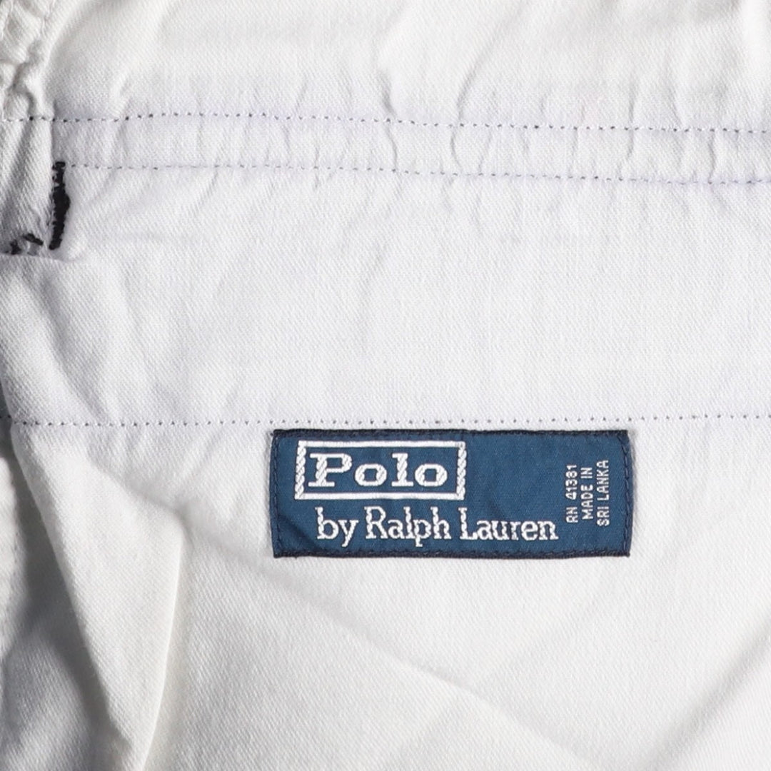 Ralph Lauren POLO by Ralph Lauren Check Pattern Cargo Shorts, Men's Size W38 (approx.) cotton navy blue type Vintage Second Hand