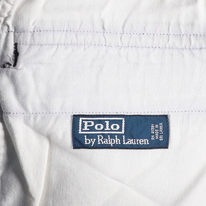 Ralph Lauren POLO by Ralph Lauren Check Pattern Cargo Shorts, Men's Size W38 (approx.) cotton navy blue type Vintage Second Hand