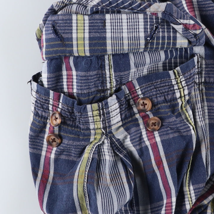 Ralph Lauren POLO by Ralph Lauren Check Pattern Cargo Shorts, Men's Size W38 (approx.) cotton navy blue type Vintage Second Hand