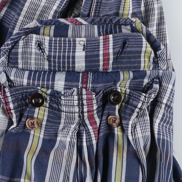 Ralph Lauren POLO by Ralph Lauren Check Pattern Cargo Shorts, Men's Size W38 (approx.) cotton navy blue type Vintage Second Hand