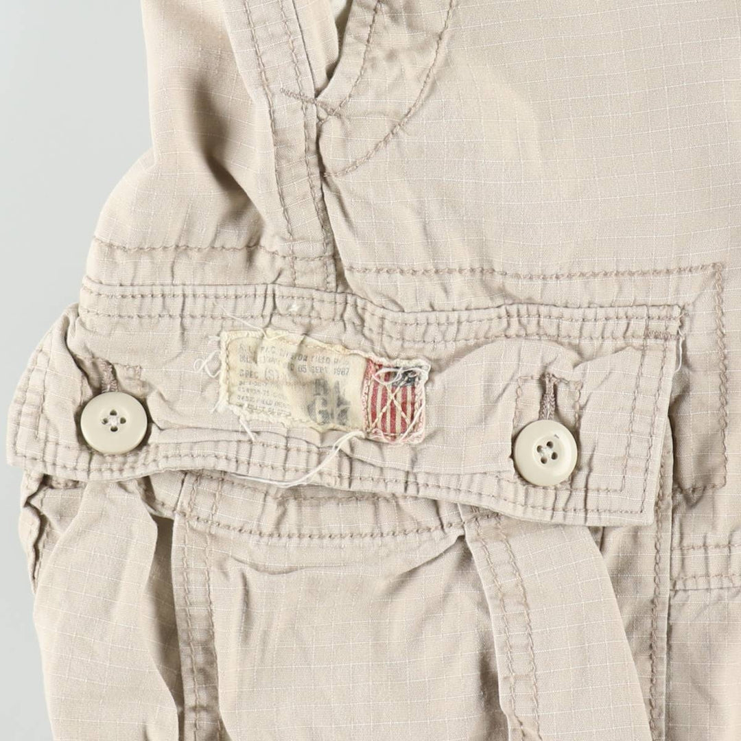 Ralph Lauren POLO JEANS COMPANY Ripstop Cargo Shorts, Men's Size W35 (approx.) cotton Beige type Vintage Second Hand