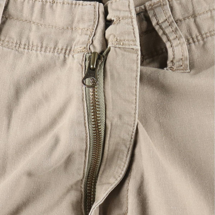 Ralph Lauren POLO JEANS COMPANY Ripstop Military Cargo Shorts (Men's size W34 equivalent) cotton Beige type Vintage Second Hand