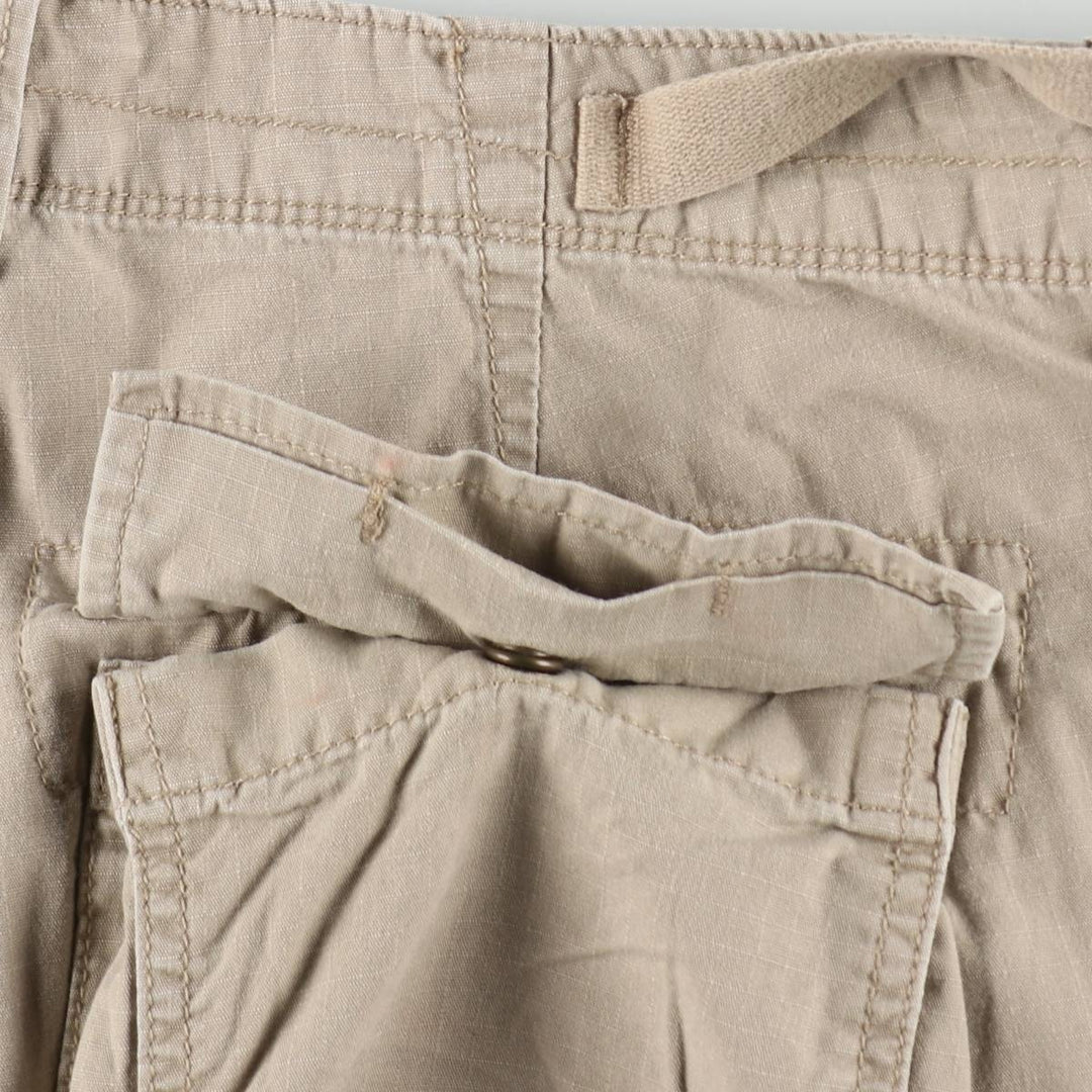 Ralph Lauren POLO JEANS COMPANY Ripstop Military Cargo Shorts (Men's size W34 equivalent) cotton Beige type Vintage Second Hand