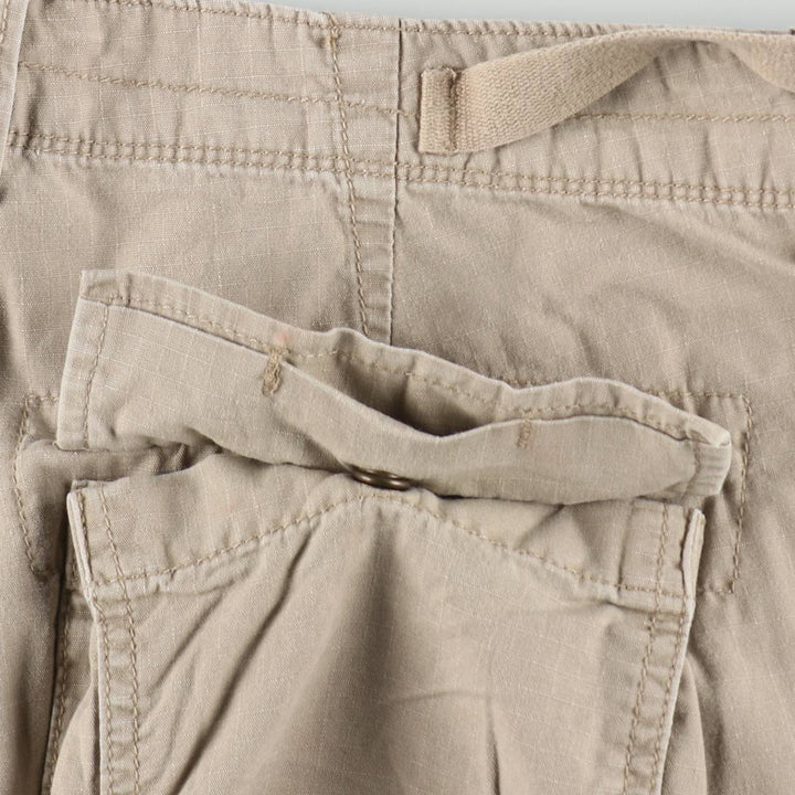 Ralph Lauren POLO JEANS COMPANY Ripstop Military Cargo Shorts (Men's size W34 equivalent) cotton Beige type Vintage Second Hand