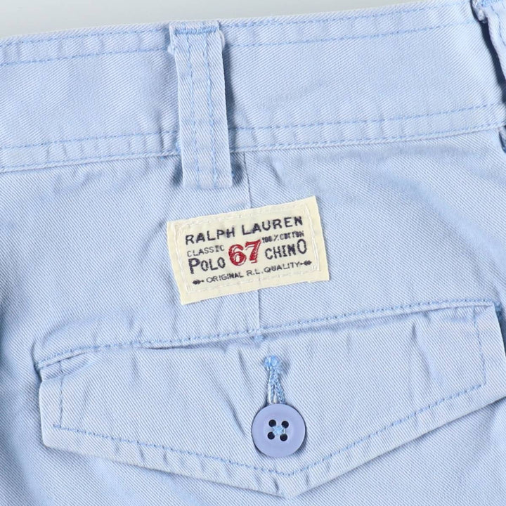 Ralph Lauren POLO by Ralph Lauren 67 CHINO Cargo Shorts, Men's Size W36 (approx.) cotton Blue type light blue Vintage Second Hand
