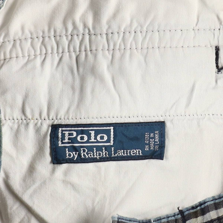 Ralph Lauren POLO by Ralph Lauren Check Pattern Cargo Shorts, Men's Size W37 (approx.) cotton multicolor Vintage Second Hand