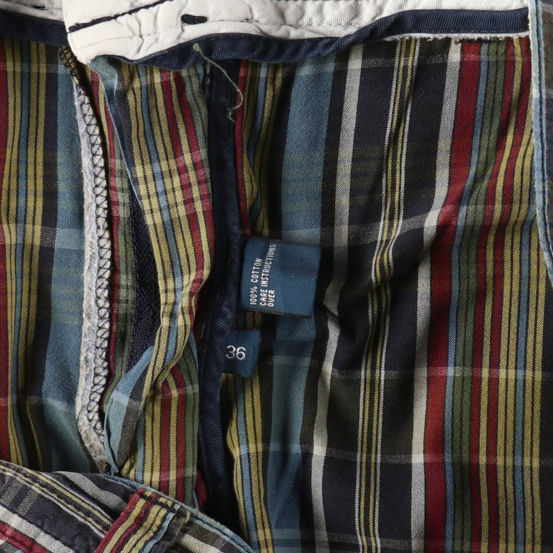 Ralph Lauren POLO by Ralph Lauren Check Pattern Cargo Shorts, Men's Size W37 (approx.) cotton multicolor Vintage Second Hand