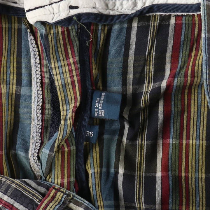 Ralph Lauren POLO by Ralph Lauren Check Pattern Cargo Shorts, Men's Size W37 (approx.) cotton multicolor Vintage Second Hand