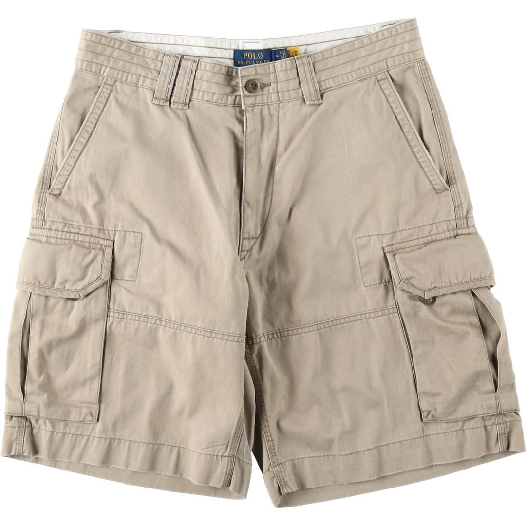 Ralph Lauren POLO RALPH LAUREN cargo shorts, men's size W35 cotton Beige type Vintage Second Hand