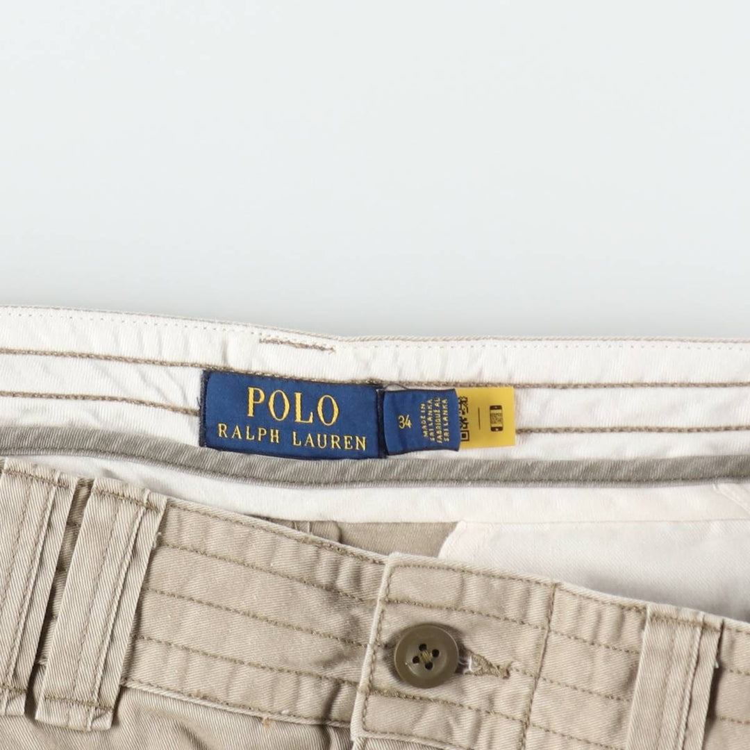 Ralph Lauren POLO RALPH LAUREN cargo shorts, men's size W35 cotton Beige type Vintage Second Hand