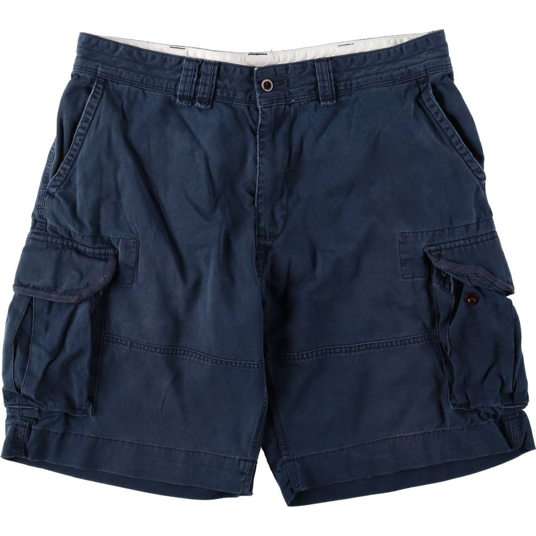 Ralph Lauren POLO by Ralph Lauren cargo shorts, men's size W39 (approx.) cotton navy blue type Vintage Second Hand