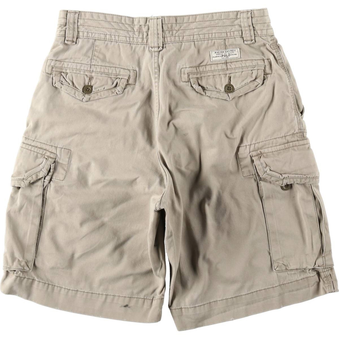 Ralph Lauren POLO by Ralph Lauren cargo shorts, short pants, men's size w33 cotton Beige type Vintage Second Hand