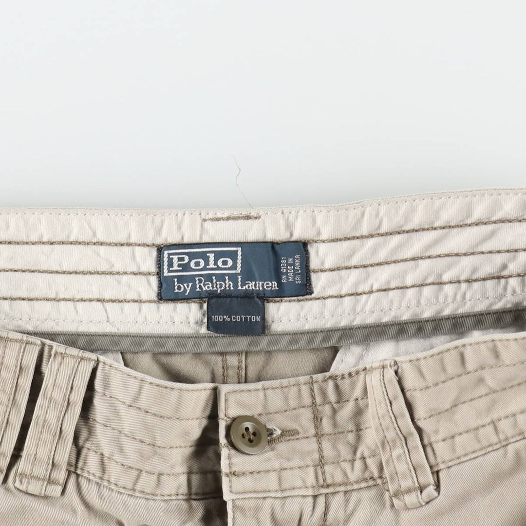 Ralph Lauren POLO by Ralph Lauren cargo shorts, short pants, men's size w33 cotton Beige type Vintage Second Hand