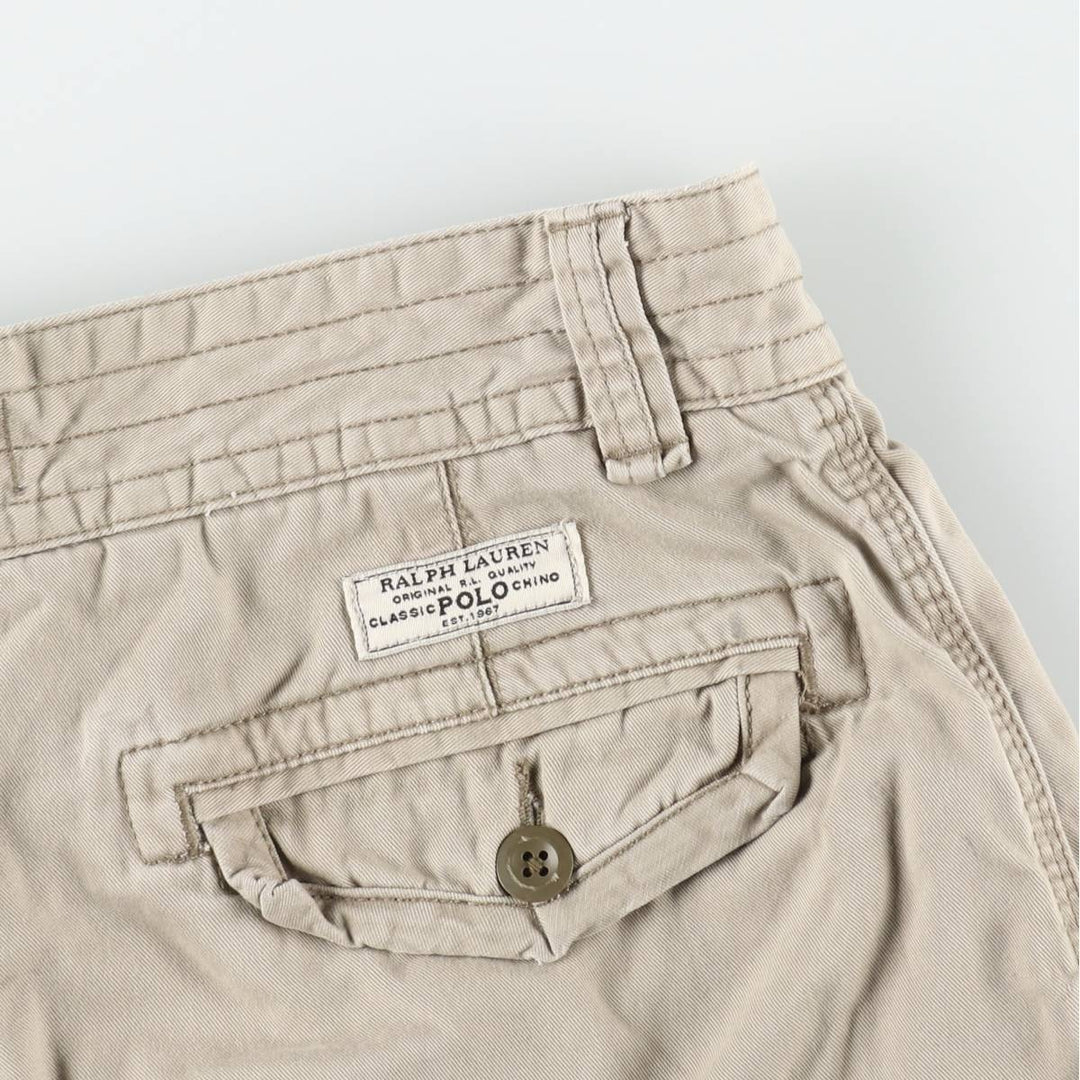 Ralph Lauren POLO by Ralph Lauren cargo shorts, short pants, men's size w33 cotton Beige type Vintage Second Hand