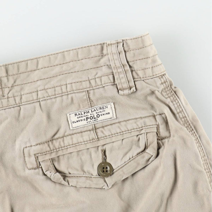 Ralph Lauren POLO by Ralph Lauren cargo shorts, short pants, men's size w33 cotton Beige type Vintage Second Hand