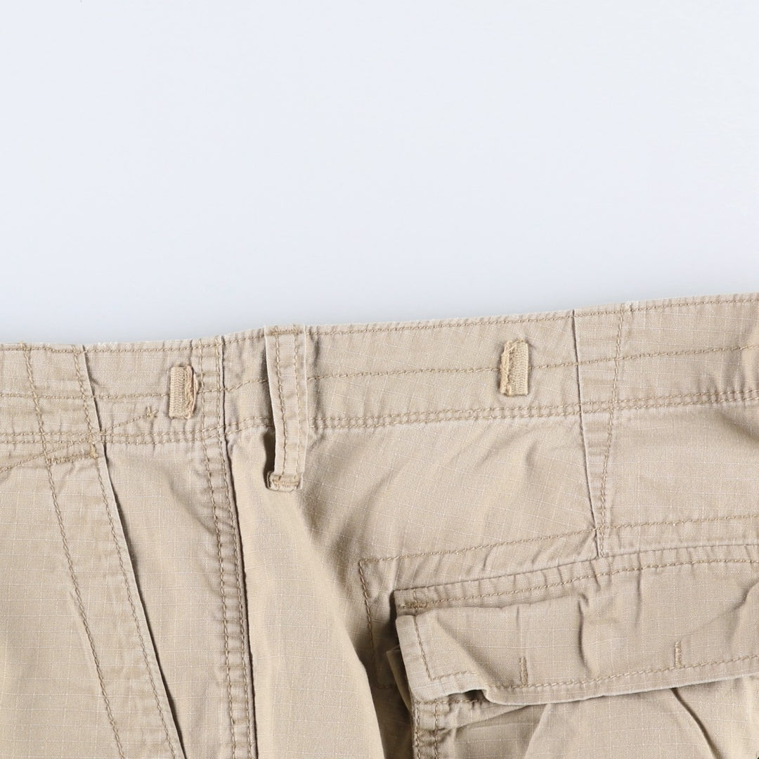 Ralph Lauren POLO JEANS COMPANY Ripstop Military Cargo Shorts (Men's size W38 equivalent) cotton Beige type Vintage Second Hand