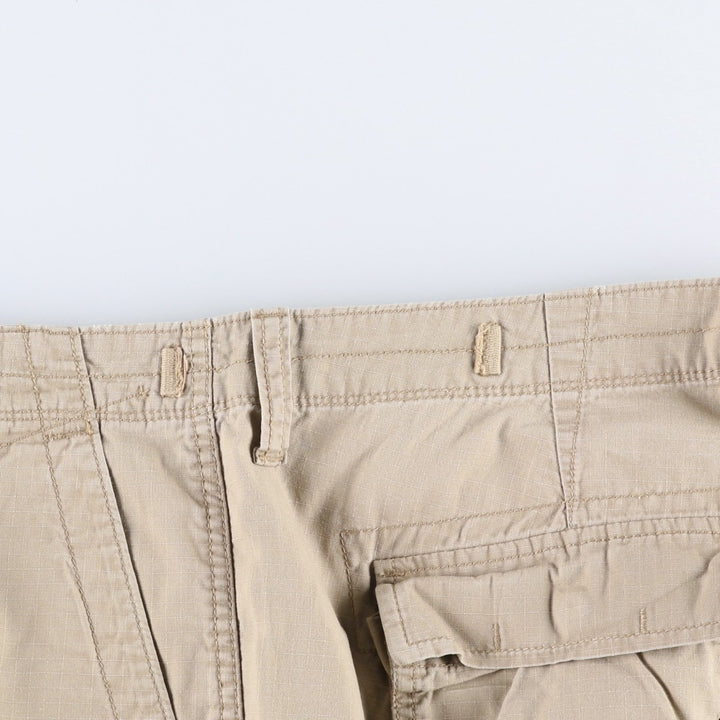 Ralph Lauren POLO JEANS COMPANY Ripstop Military Cargo Shorts (Men's size W38 equivalent) cotton Beige type Vintage Second Hand