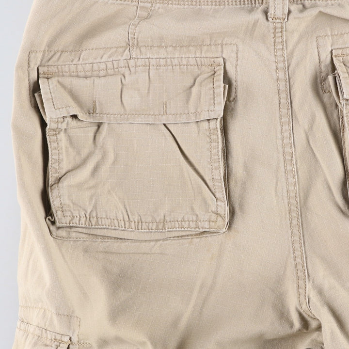 Ralph Lauren POLO JEANS COMPANY Ripstop Military Cargo Shorts (Men's size W38 equivalent) cotton Beige type Vintage Second Hand