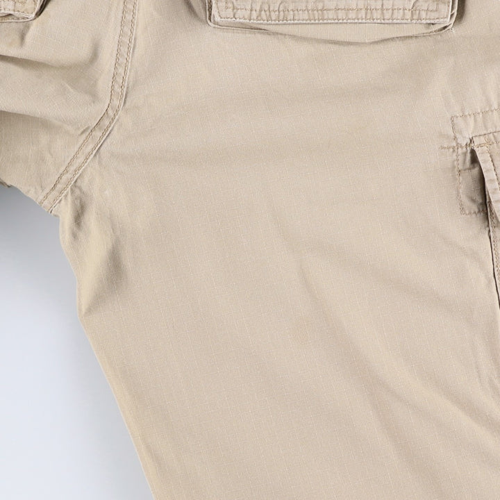Ralph Lauren POLO JEANS COMPANY Ripstop Military Cargo Shorts (Men's size W38 equivalent) cotton Beige type Vintage Second Hand
