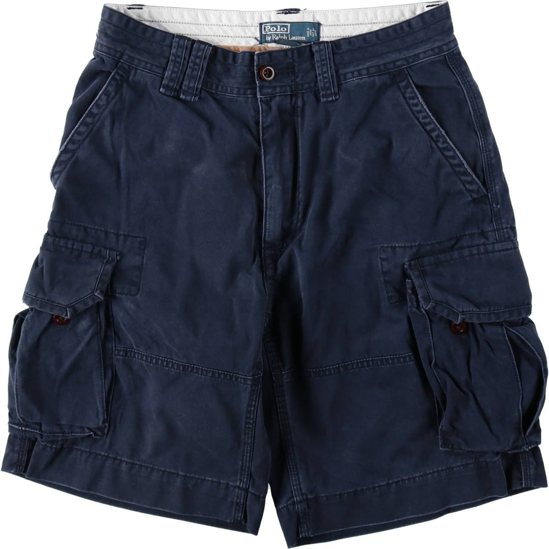Ralph Lauren POLO by Ralph Lauren cargo shorts, short pants, men's size w32 cotton navy blue type Vintage Second Hand