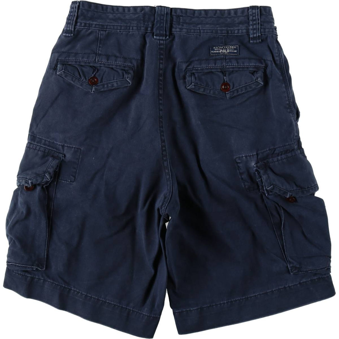 Ralph Lauren POLO by Ralph Lauren cargo shorts, short pants, men's size w32 cotton navy blue type Vintage Second Hand