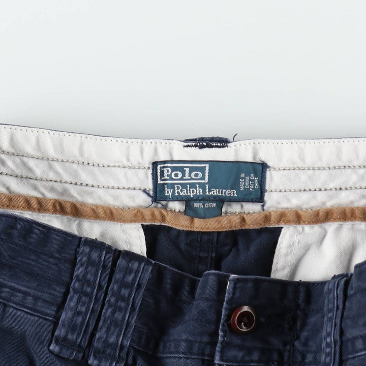 Ralph Lauren POLO by Ralph Lauren cargo shorts, short pants, men's size w32 cotton navy blue type Vintage Second Hand