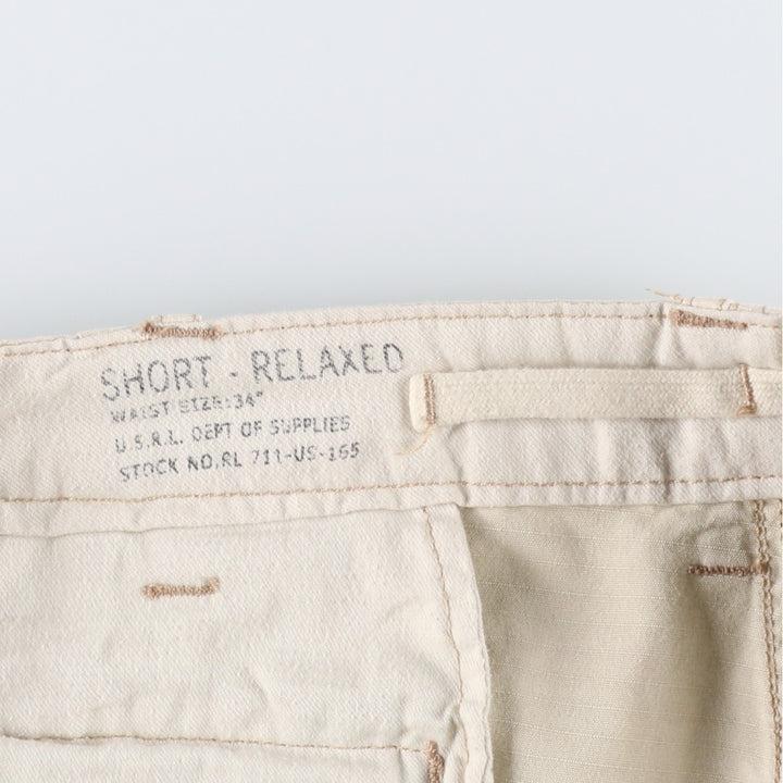 Ralph Lauren POLO RALPH LAUREN Ripstop Military Shorts Cargo Pants Men's W37 (approx.) cotton unbleached Vintage Second Hand