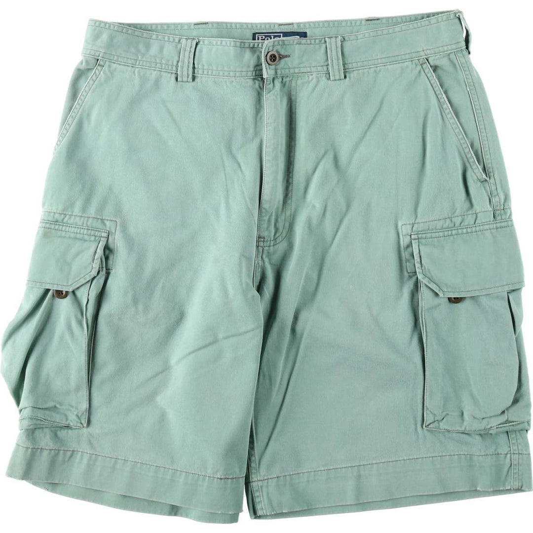 Ralph Lauren POLO by Ralph Lauren cargo shorts, short pants, men's size w36 cotton Mint green Vintage Second Hand