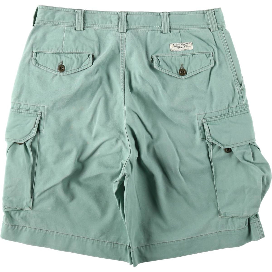 Ralph Lauren POLO by Ralph Lauren cargo shorts, short pants, men's size w36 cotton Mint green Vintage Second Hand