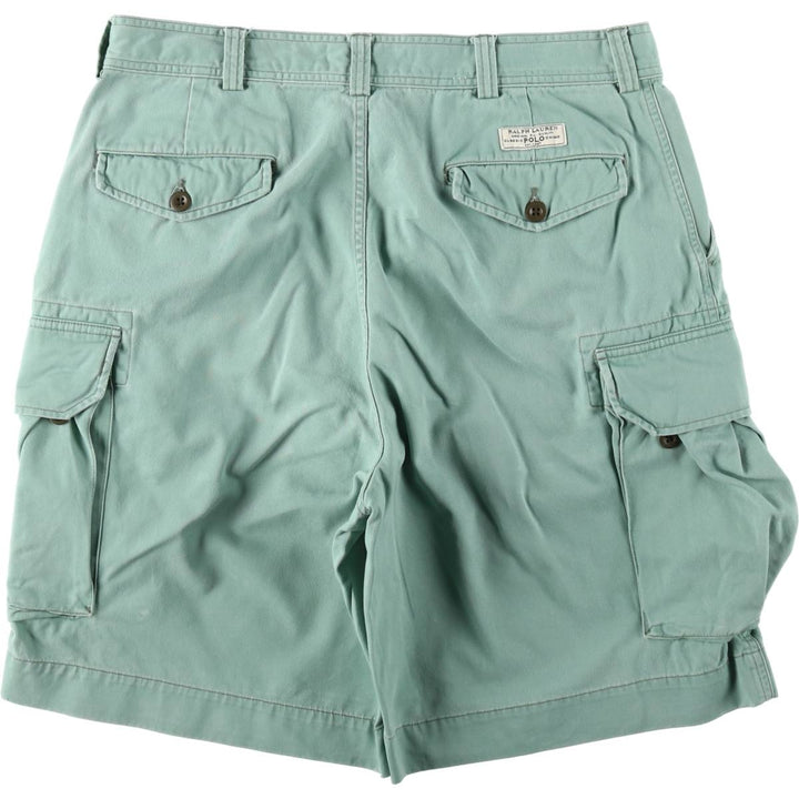 Ralph Lauren POLO by Ralph Lauren cargo shorts, short pants, men's size w36 cotton Mint green Vintage Second Hand