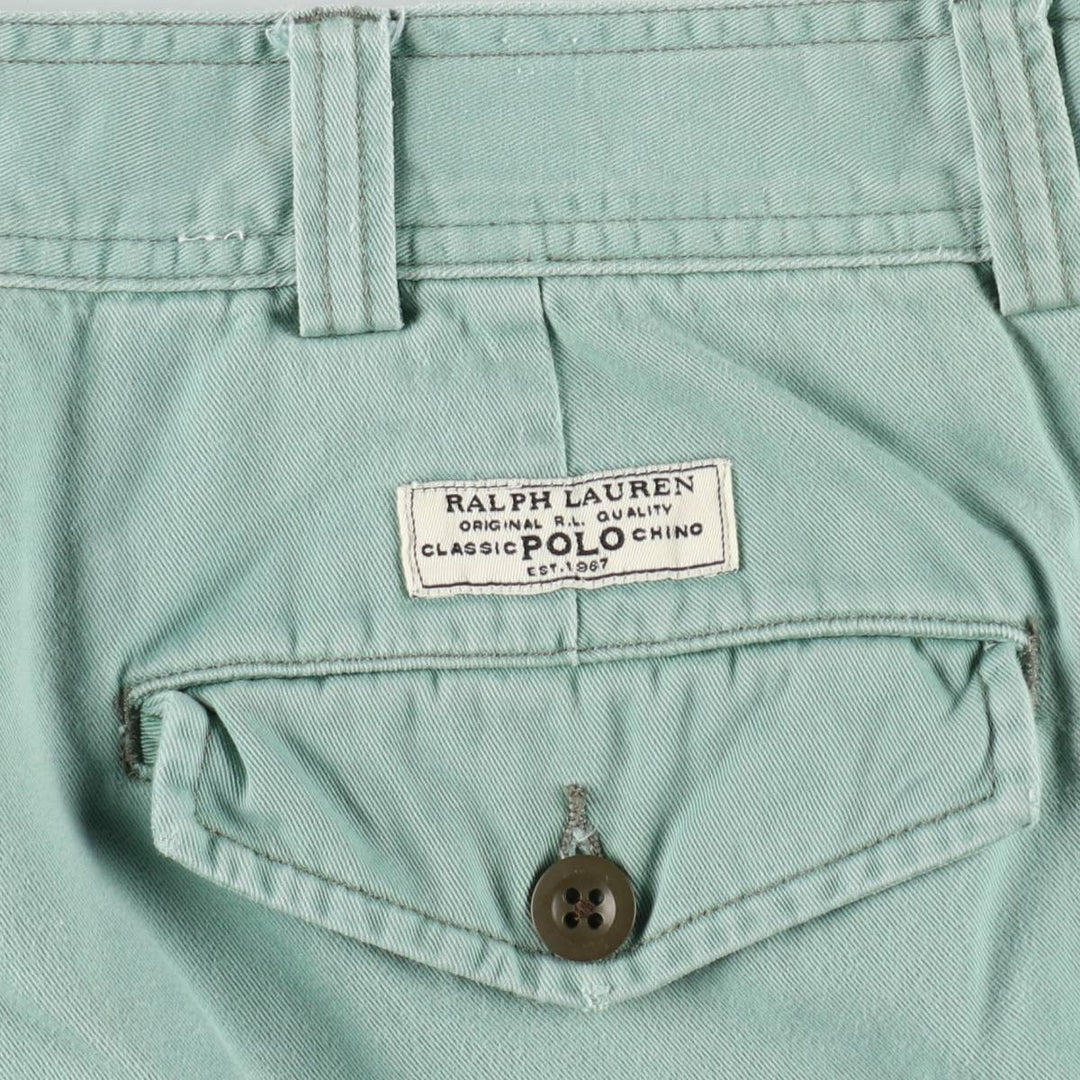 Ralph Lauren POLO by Ralph Lauren cargo shorts, short pants, men's size w36 cotton Mint green Vintage Second Hand