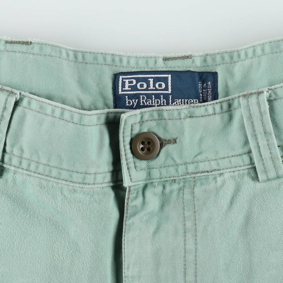 Ralph Lauren POLO by Ralph Lauren cargo shorts, short pants, men's size w36 cotton Mint green Vintage Second Hand
