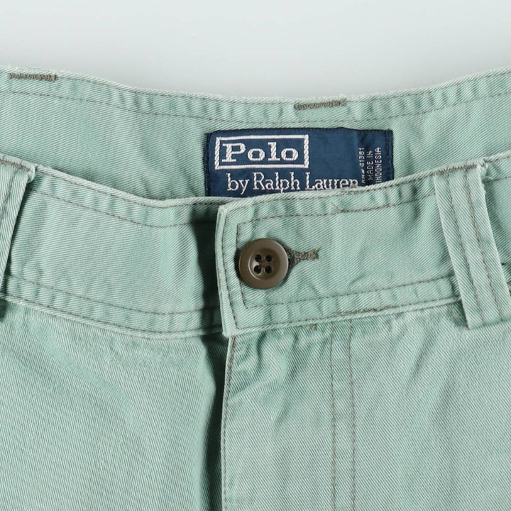 Ralph Lauren POLO by Ralph Lauren cargo shorts, short pants, men's size w36 cotton Mint green Vintage Second Hand