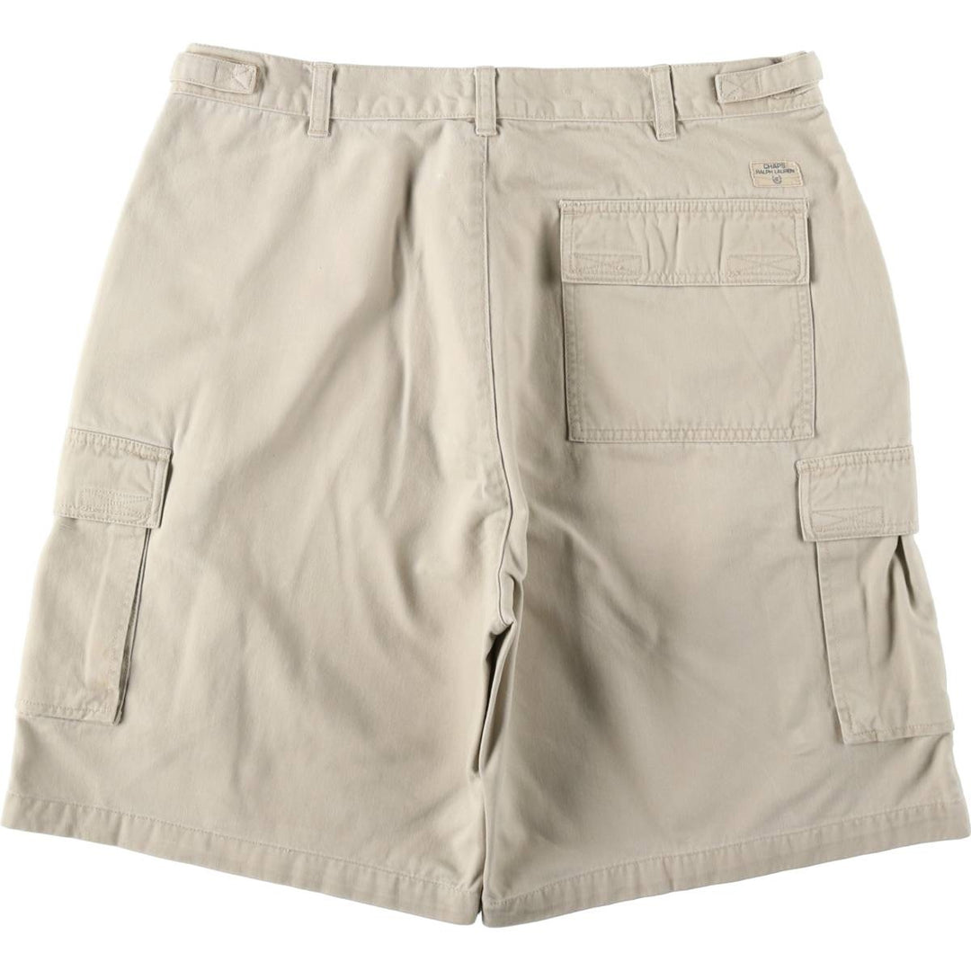 Ralph Lauren CHAPS Cargo Shorts, Men's Size W36 (approx.) cotton Beige type Vintage Second Hand
