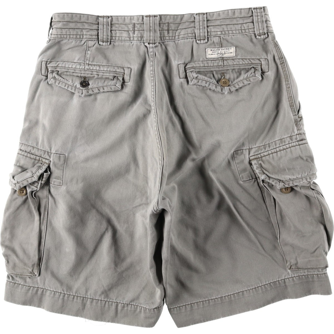 Ralph Lauren POLO by Ralph Lauren cargo shorts, short pants, men's size w34 cotton gray type Vintage Second Hand