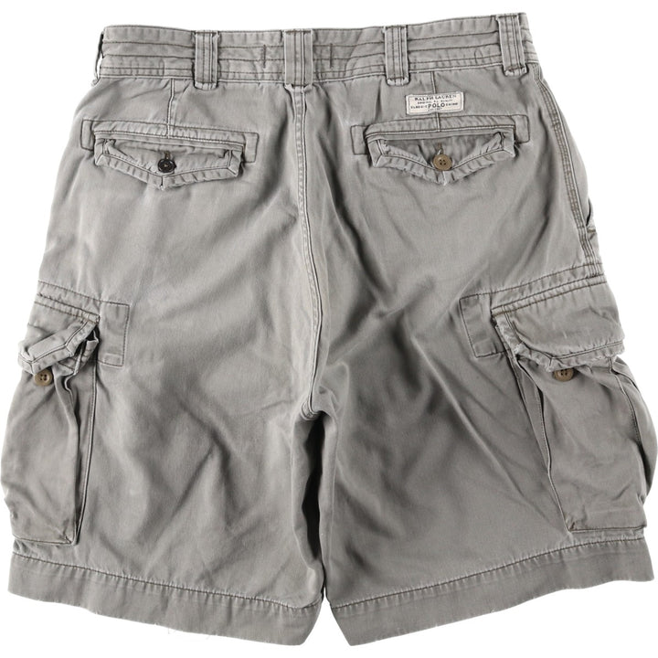 Ralph Lauren POLO by Ralph Lauren cargo shorts, short pants, men's size w34 cotton gray type Vintage Second Hand