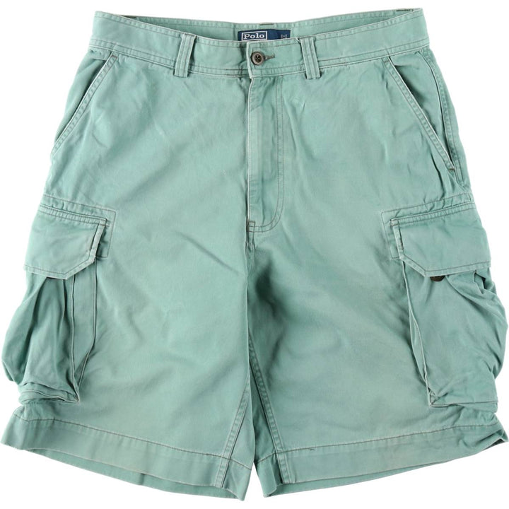 Ralph Lauren POLO by Ralph Lauren cargo shorts, short pants, men's size w34 cotton Mint green Vintage Second Hand