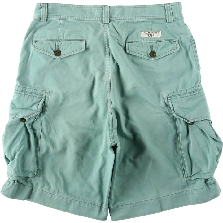 Ralph Lauren POLO by Ralph Lauren cargo shorts, short pants, men's size w34 cotton Mint green Vintage Second Hand