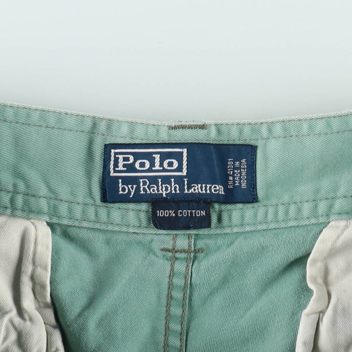 Ralph Lauren POLO by Ralph Lauren cargo shorts, short pants, men's size w34 cotton Mint green Vintage Second Hand