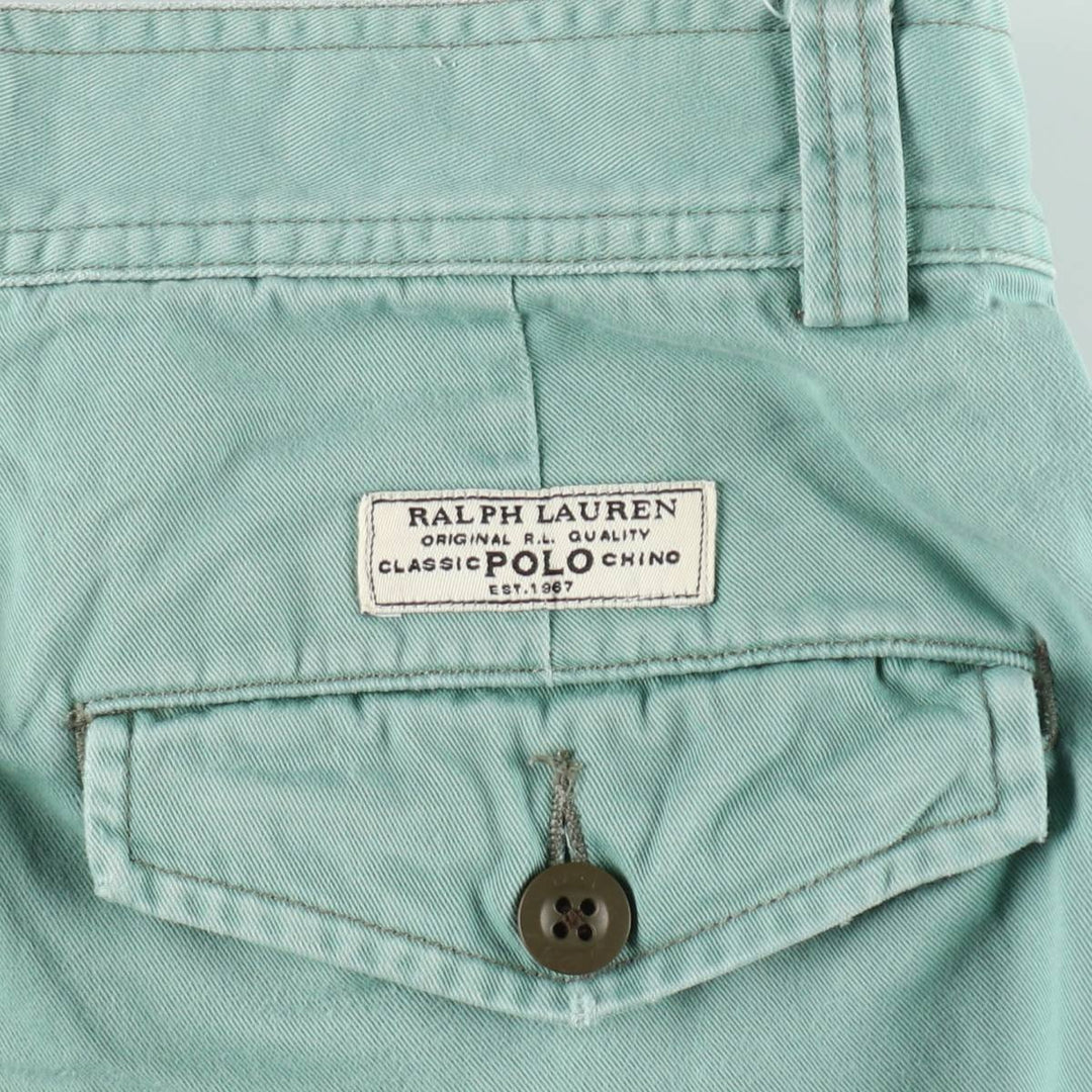 Ralph Lauren POLO by Ralph Lauren cargo shorts, short pants, men's size w34 cotton Mint green Vintage Second Hand