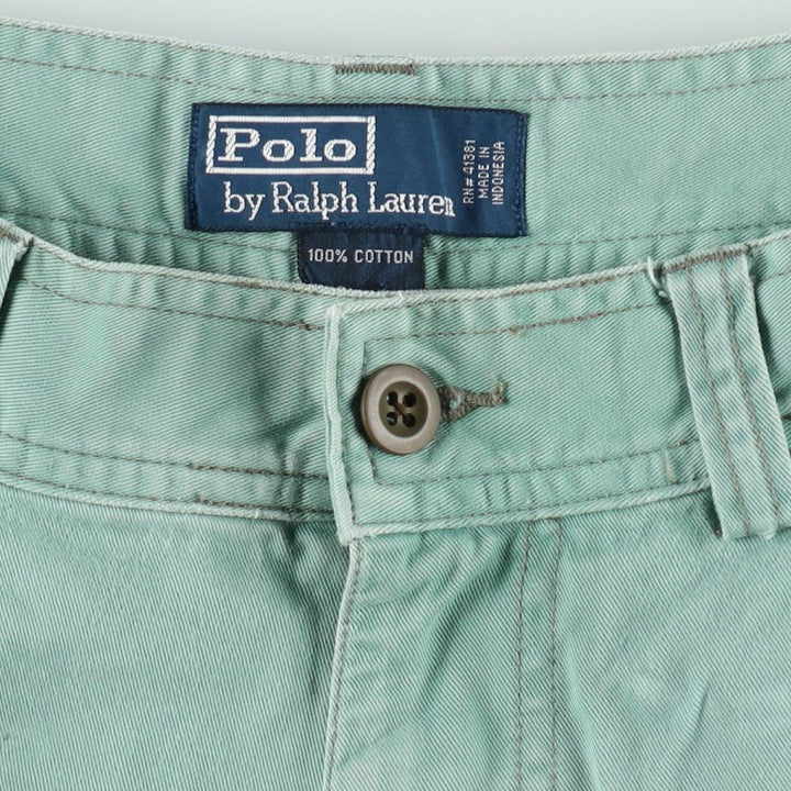 Ralph Lauren POLO by Ralph Lauren cargo shorts, short pants, men's size w34 cotton Mint green Vintage Second Hand