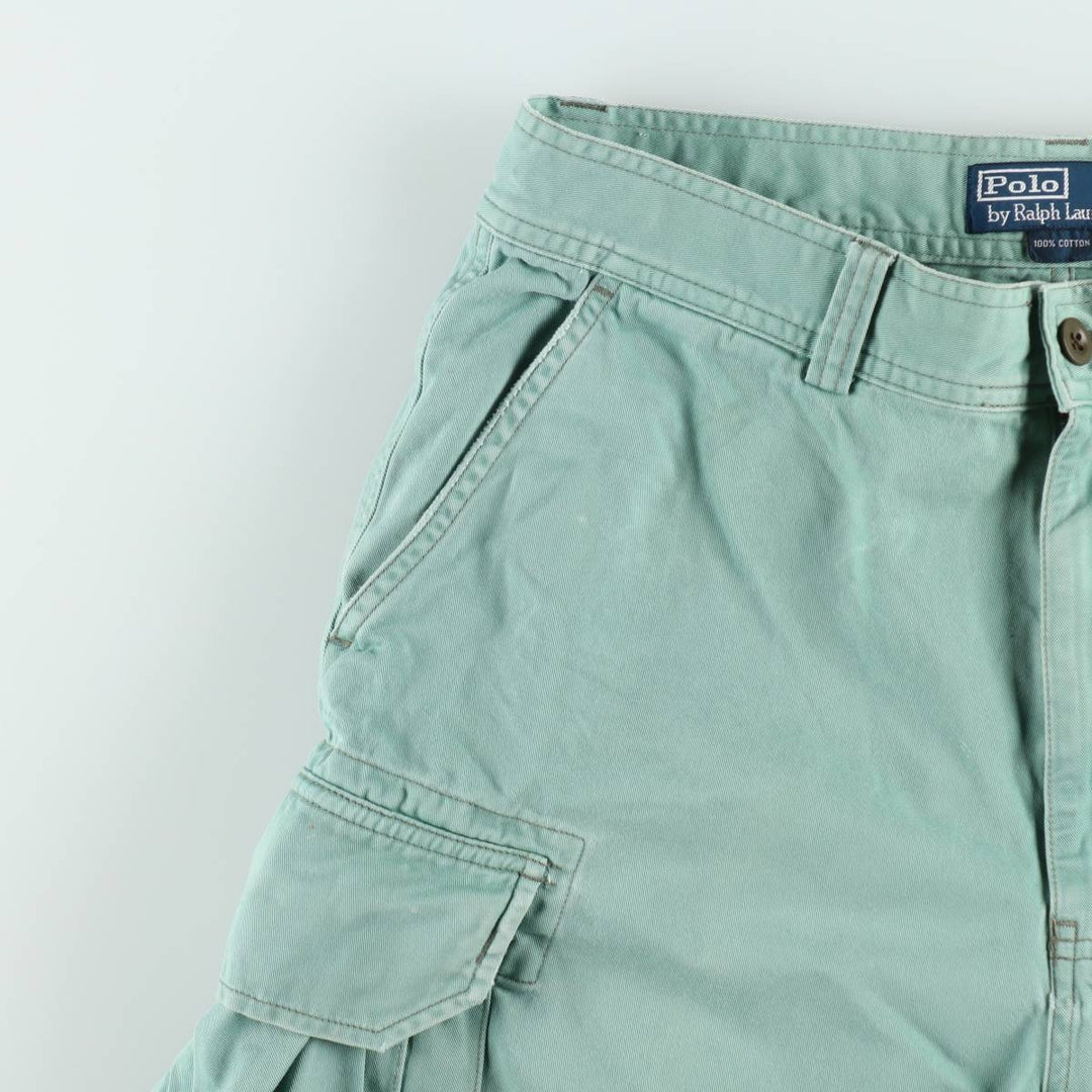Ralph Lauren POLO by Ralph Lauren cargo shorts, short pants, men's size w34 cotton Mint green Vintage Second Hand