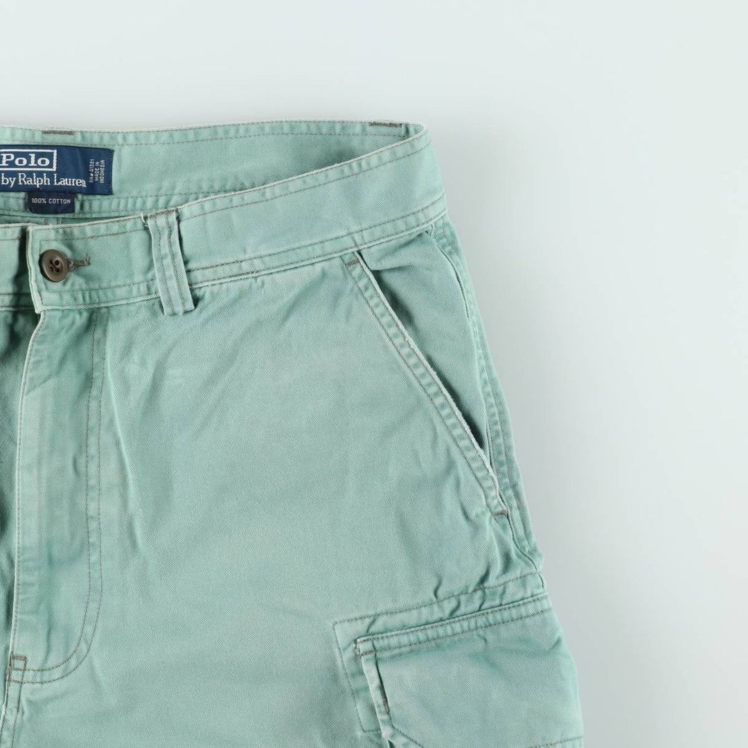 Ralph Lauren POLO by Ralph Lauren cargo shorts, short pants, men's size w34 cotton Mint green Vintage Second Hand