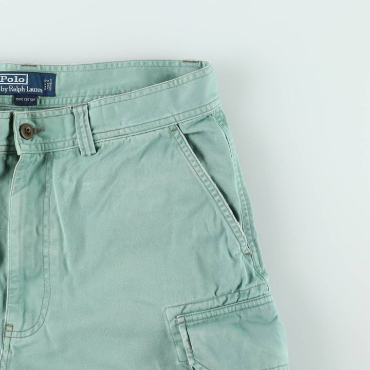 Ralph Lauren POLO by Ralph Lauren cargo shorts, short pants, men's size w34 cotton Mint green Vintage Second Hand