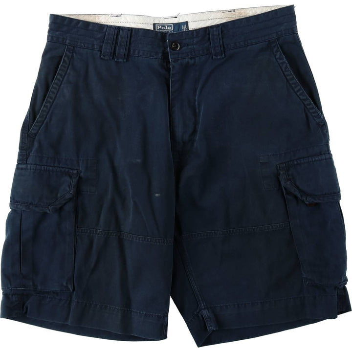 Ralph Lauren POLO by Ralph Lauren cargo shorts, short pants, men's w37 equivalent cotton navy blue type Vintage Second Hand