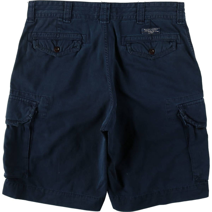 Ralph Lauren POLO by Ralph Lauren cargo shorts, short pants, men's w37 equivalent cotton navy blue type Vintage Second Hand