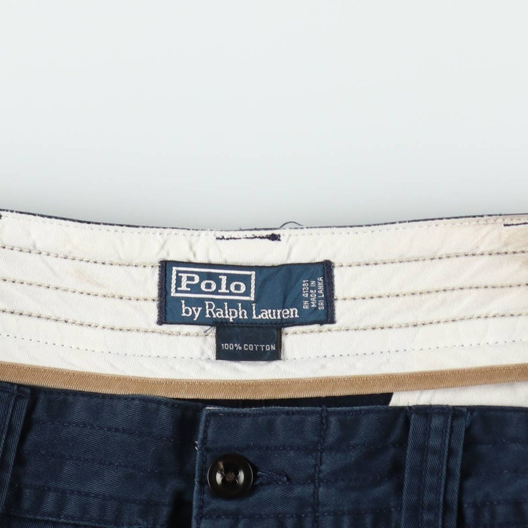 Ralph Lauren POLO by Ralph Lauren cargo shorts, short pants, men's w37 equivalent cotton navy blue type Vintage Second Hand