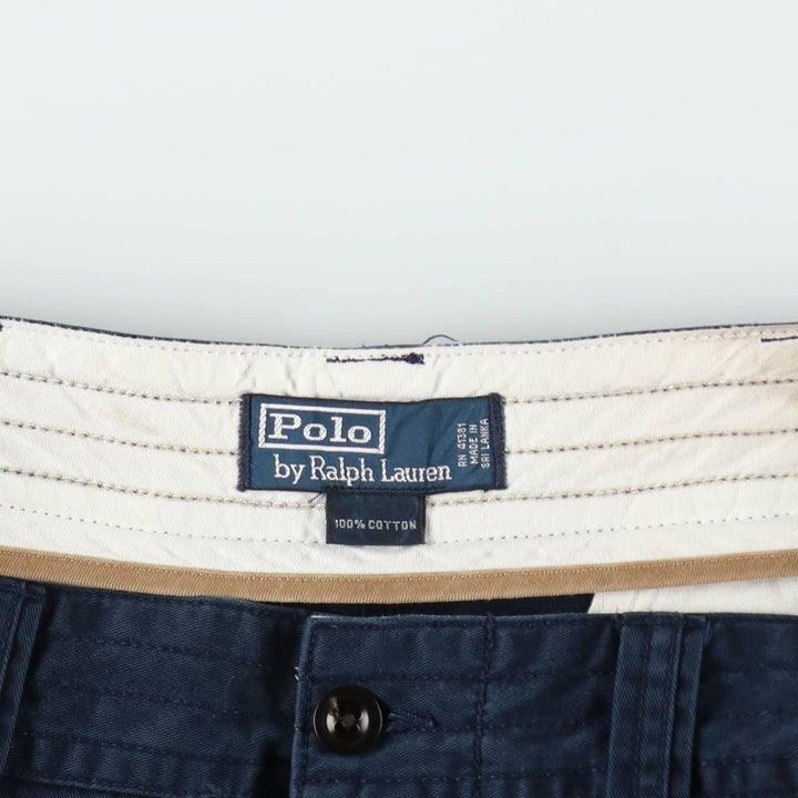 Ralph Lauren POLO by Ralph Lauren cargo shorts, short pants, men's w37 equivalent cotton navy blue type Vintage Second Hand
